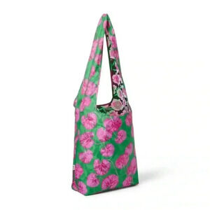 NWT DVF Diane von Furstenberg x Target Poppy Geranium Reversible Reusable Bag